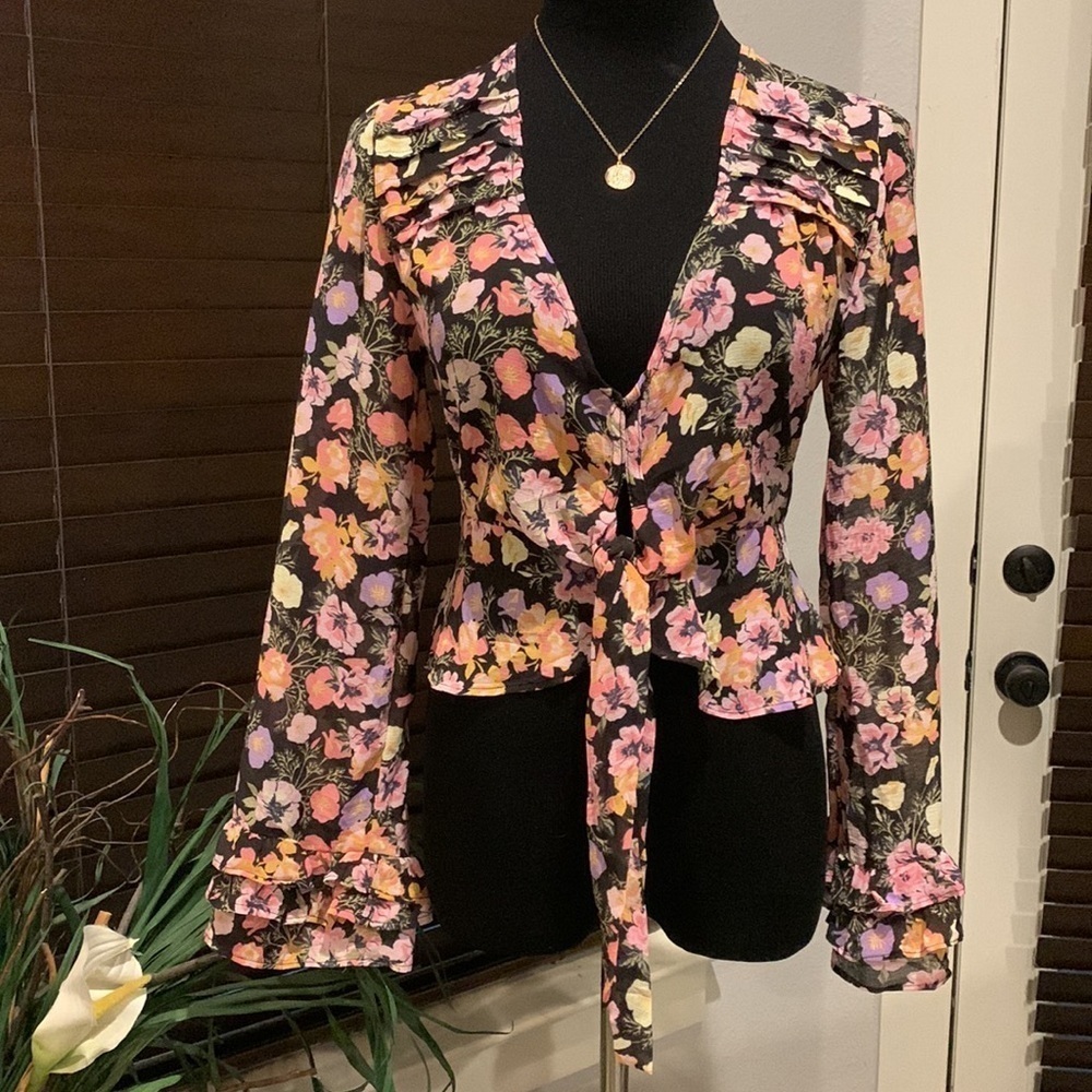 Free People New Tie Front Top - Size XS/S